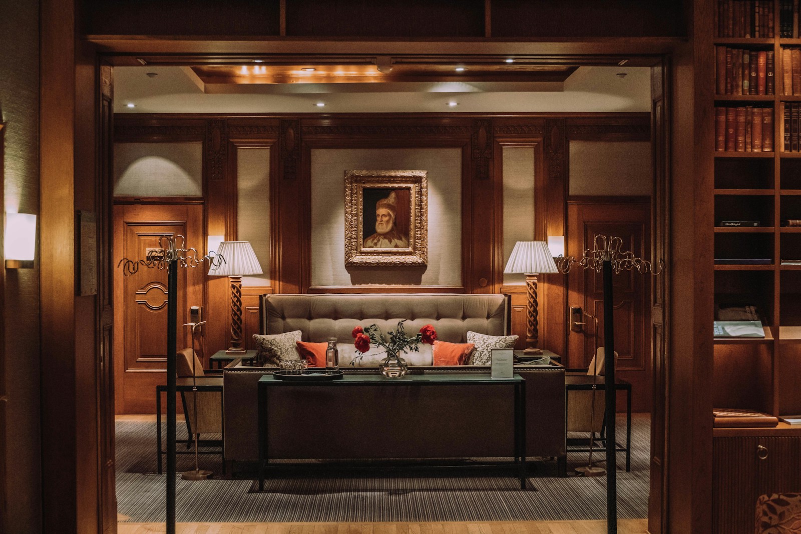 Refined hotel lounge with soft natural light